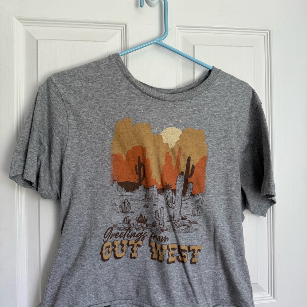 Miken Gray Tee with Desert Print
